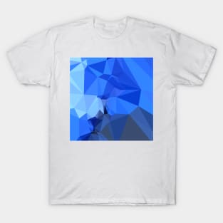 Brandeis Blue Abstract Low Polygon Background T-Shirt